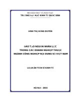 Đào tạo nguồn nhân lực trong các doanh nghiệp thuộc ngành công nghiệp nội dung số (CNNDS) việt nam
