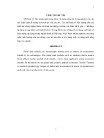 Đề tài nghiên cứu mô hình số liệu mảng áp dụng trong ngành kinh tế dệt may việt nam 