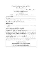 Mẫu đơn đề nghị sử dụng hóa đơn GTGT đặt in, tự in