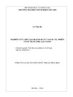 Luận án tiến sĩ nghiên cứu chế tạo blend đi từ cao su tự nhiên có sử dụng phụ gia nano (TT) 