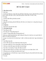 Giáo án mầm non đề tài: Bé và bạn