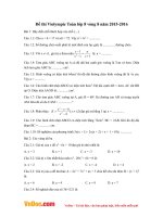 Đề thi Violympic Toán lớp 8 vòng 8 năm 2015 - 2016