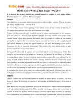 Đề thi IELTS Writing Task 2 ngày 19/05/2016