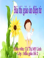 Giáo án mầm non: Cá vàng bơi