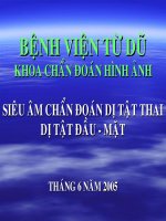 Siêu âm chẩn đoán di tật thai nhi: dị tật đầu và mắt.