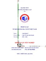 Khóa luận tốt nghiệp pháp luật về bán hàng đa cấp ở việt nam 