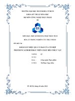 Tiểu luận ứng dụng các phương pháp phân tích trong khảo sát hiệu quả vi bao chất béo thực vật