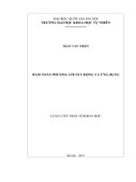 Luận văn hàm toàn phương lồi suy rộng và ứng dụng 