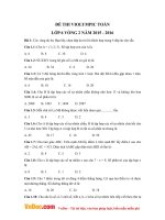 Đề thi Violympic Toán lớp 6 vòng 2 năm 2015 - 2016