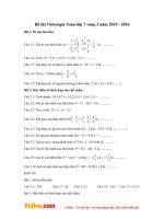 Đề thi Violympic Toán lớp 7 vòng 3 năm 2015 - 2016