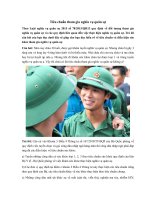 Tiêu chuẩn tham gia nghĩa vụ quân sự?