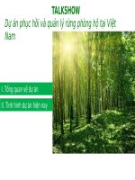 Silde thuyết trình  Dự án phục hồi và quản lý rừng phòng hộ