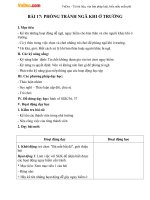 Giáo án Tự nhiên xã hội 2 bài 17