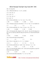 Đề thi Violympic Toán lớp 8 vòng 5 năm 2015 - 2016