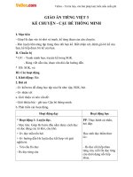 Giáo án Tiếng Việt 3 tuần 1 bài: Kể chuyện - Cậu bé thông minh