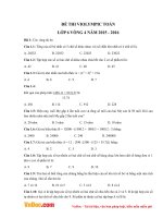 Đề thi Violympic Toán lớp 6 vòng 4 năm 2015 - 2016