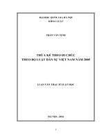THỪA kế THEO DI CHÚC THEO bộ LUẬT dân sự VIỆT NAM năm 2005 