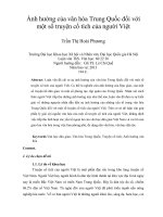 Ảnh hưởng của văn hóa Trung Quốc đối với một số truyện cổ tích của người Việt