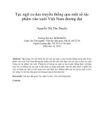 Tục ngữ ca dao truyền thống qua một số tác phẩm văn xuôi Việt Nam đương đại