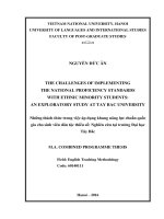 Những thách thức trong việc áp dụng khung năng lực chuẩn quốc gia cho sinh viên dân tộc thiểu số nghiên cứu tại trường đại học tây bắc 