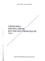 Chinh phục phương trình bất phương trình đại số tập 1