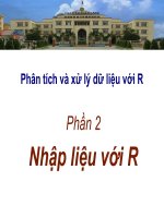Phân tích và xử lý dữ liệu với r   phần 2 nhập liệu với r