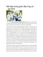 Nét đẹp trong giao tiếp ứng xử gia đình 