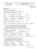 Đáp án - Đề thi chính thức THPT Quốc gia môn Tiếng Pháp năm 2016