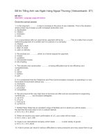 Đề thi tiếng anh vào ngân hàng ngoại thương 