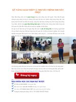 KỸ NĂNG GIAO TIẾP và THUYẾT TRÌNH THUYẾT PHỤC 