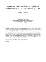 Nghiên cứu triển khai số hóa tài liệu lưu trữ đang bảo quản tại cục lưu trữ quốc gia lào