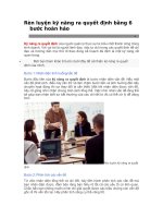 Rèn luyện kỹ năng ra quyết định bằng 6 bước hoàn hảo 