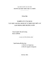 Nghiên cứu ứng dụng vật liệu cuo tio2 nhằm xử lý hợp chất hữu cơ 2,4 d trong môi trường nước 
