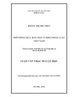 HỢP ĐỒNG MUA bán NHÀ ở THEO PHÁP LUẬT VIỆT NAM 