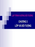 Lập trình hướng đối tượng   chương 3 lớp và đối tượng