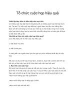 Tổ chức cuộc họp hiệu quả