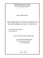 Phát triển dịch vụ thanh toán không dùng tiền mặt cho khu vực dân cư ở việt nam 