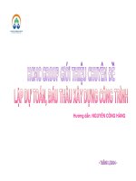 hướng dẫn lập dự án đấu thầu xây dựng công trình