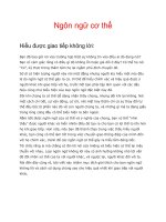 Ngôn ngữ cơ thể trong cuộc sống