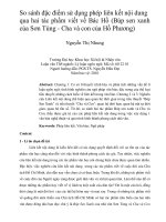 So sánh đặc điểm sử dụng phép liên kết nội dung  qua hai tác phẩm viết về Bác Hồ (Búp sen xanh   của Sơn Tùng  Cha và con của Hồ Phương)