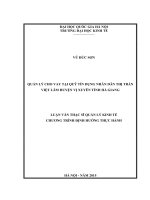 QUẢN lý CHO VAY tại QUỸ tín DỤNG NHÂN dân THỊ TRẤN VIỆT lâm HUYỆN vị XUYÊN TỈNH hà GIANG 