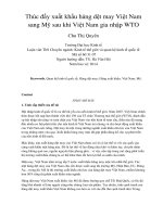 Thúc đẩy xuất khẩu hàng dệt may Việt Nam sang Mỹ sau khi Việt Nam gia nhập WTO