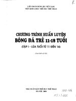 Chương trình huấn luyện bóng đá trẻ 11 18 tuổi 