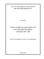Luận văn thạc sĩ nâng cao hiệu quả hoạt động của ban nội chính hải phòng giai đoạn 2016   2020