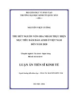 Thu hút nguồn vốn ODA nhằm thực hiện mục tiêu đảm bảo an sinh xã hội ở Việt Nam đến năm 2020