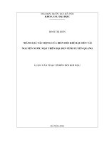 Đánh giá tác động của biến đổi khí hậu đến tài nguyên nước mặt trên địa bàn tỉnh tuyên quang (tt)