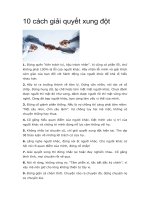 10 cách giải quyết xung đột 