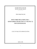 Hoàn thiện hoạt động ma   kinh nghiệm thành công từ thương vụ lienvietpostbank 