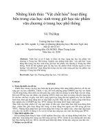 Những hình thức Vật chất hóa hoạt động bên trong của học sinh trong giờ học tác phẩm  văn chương ở trung học phổ thông