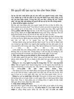 Bí quyết để tạo sự tự tin cho bản thân 